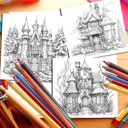 Forest Castle  coloring book värityskirja