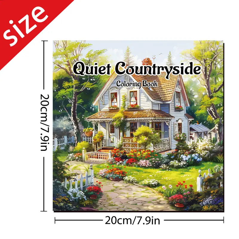 Quiet countryside coloring book värityskirja