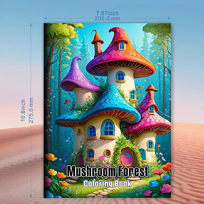 Mushroom Forest coloring book värityskirja