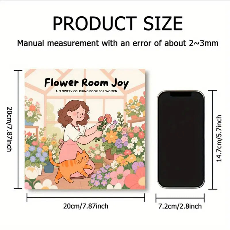 Flower room joy coloring book värityskirja