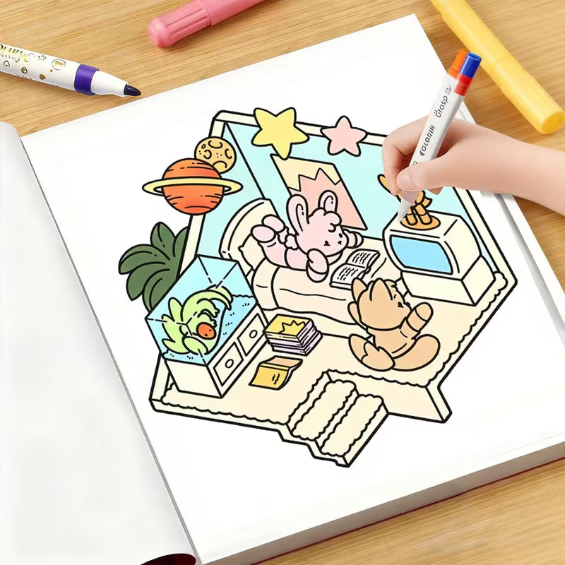 Comfy places coloring book värityskirja 40 pages