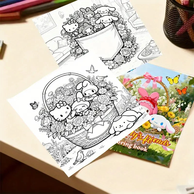 Hello Kitty and Friends coloring book värityskirja