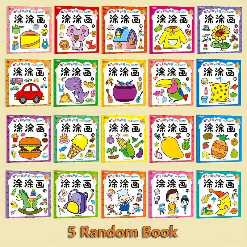 5kpl Lapset coloring book värityskirja