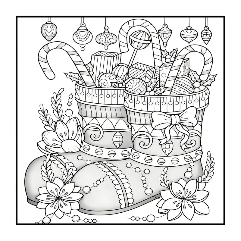 Christmas coloring book värityskirja