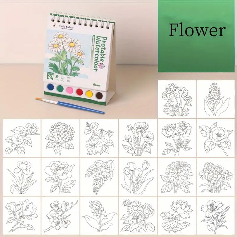 Water colors coloring book värityskirja