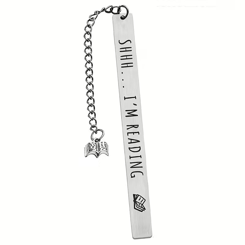 SHHH i am reading -metallikirjanmerkki