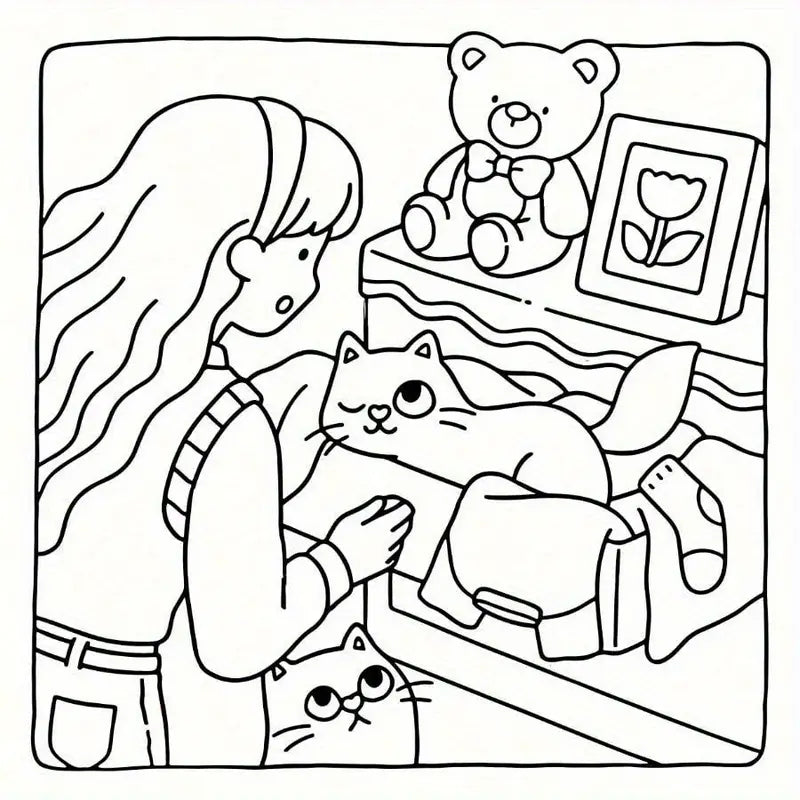 Cat mom coloring book värityskirja