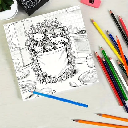 Hello Kitty and Friends coloring book värityskirja