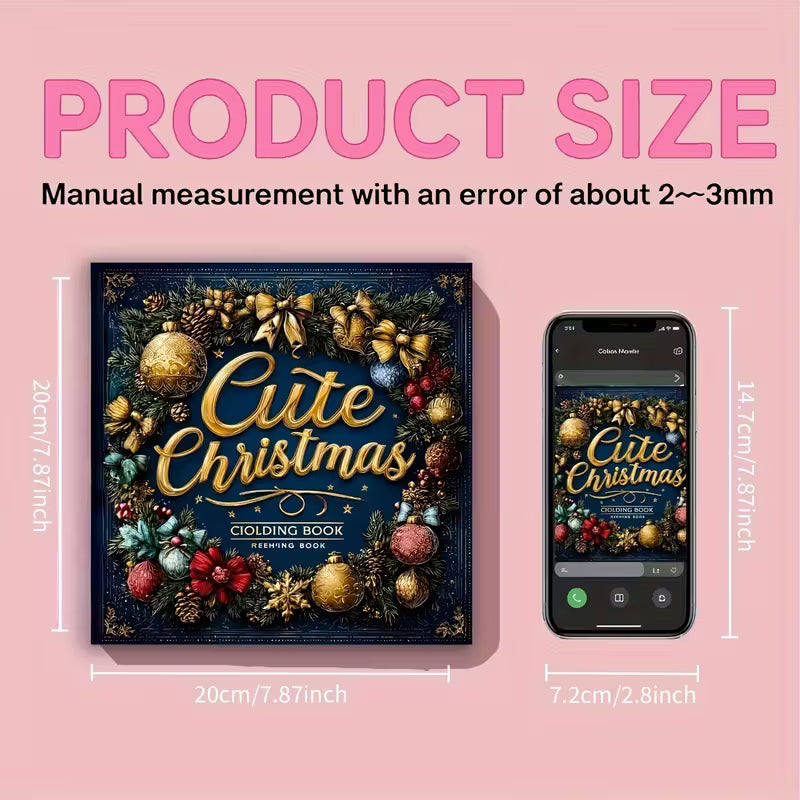 Cute christmas coloring book värityskirja