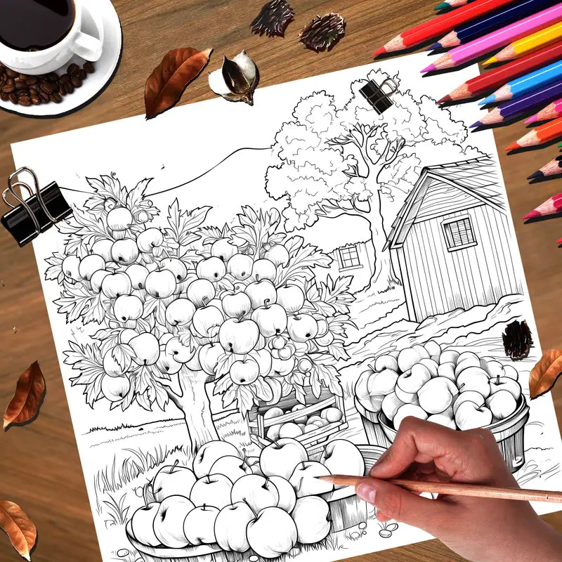 Quiet countryside coloring book värityskirja