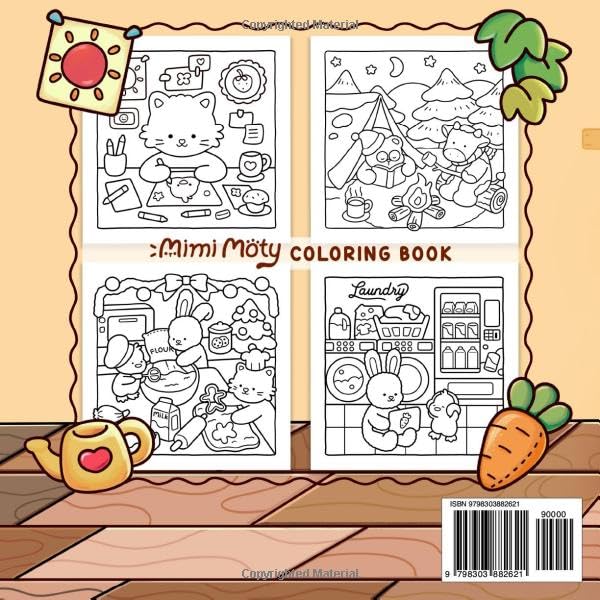 Cozy hunnies coloring book värityskirja