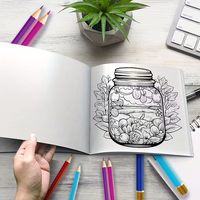 A world in a jar coloring book värityskirja