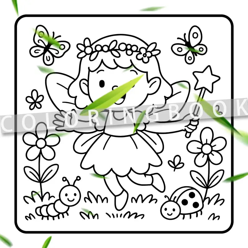 Flower fairy coloring book värityskirja