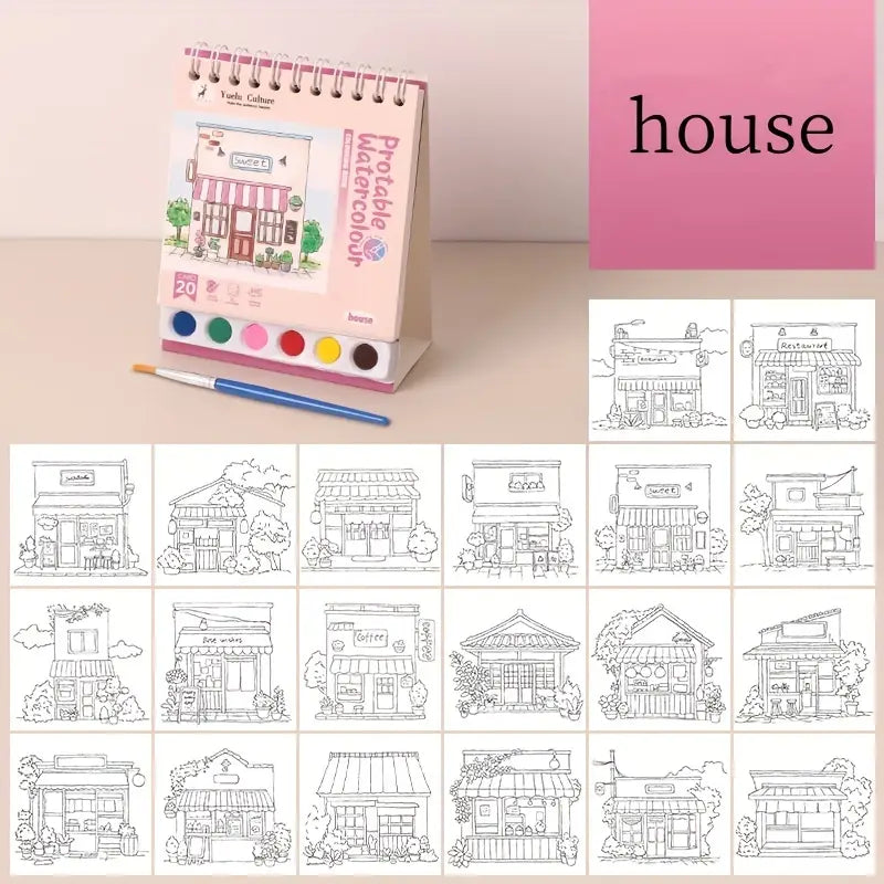 Water colors coloring book värityskirja