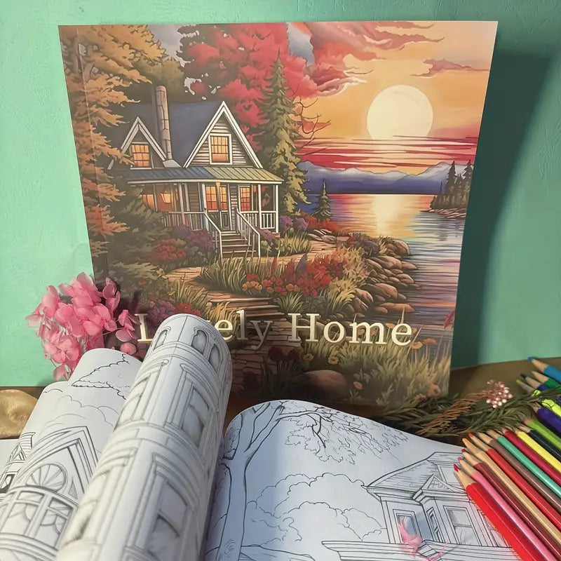 Lovely home coloring book värityskirja