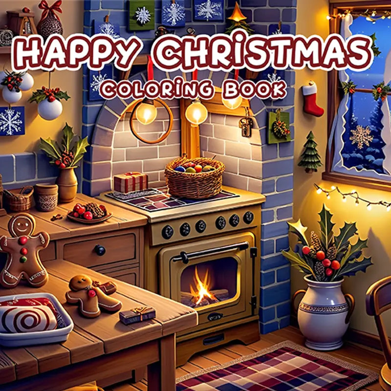 Happy christmas coloring book värityskirja