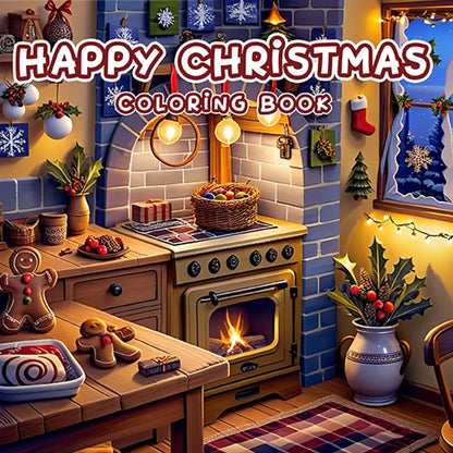 Happy christmas coloring book värityskirja