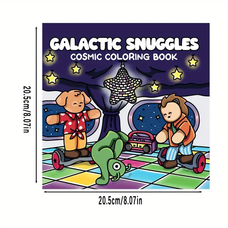 Galactic snuggles coloring book värityskirja