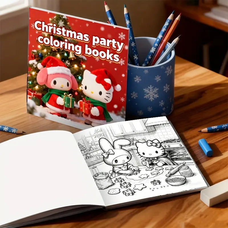Christmas party coloring book värityskirja