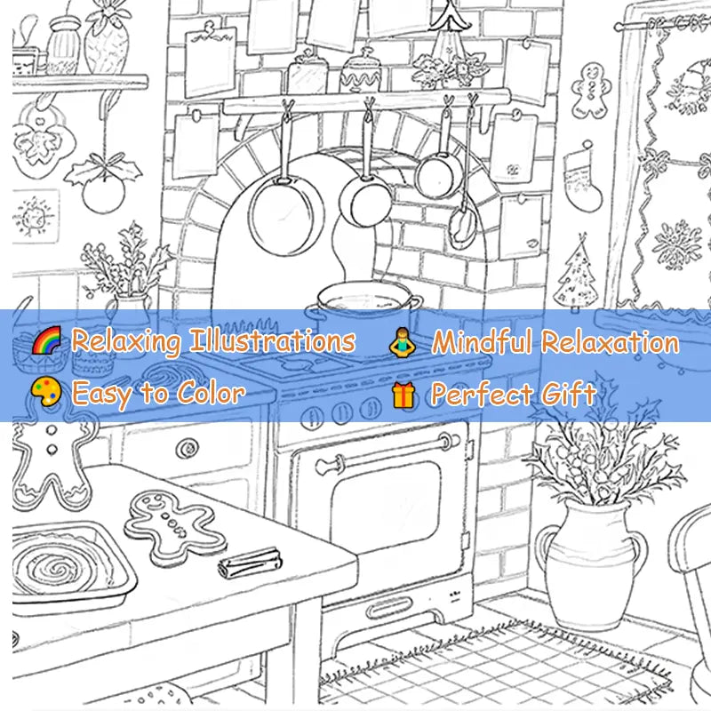 Happy christmas coloring book värityskirja