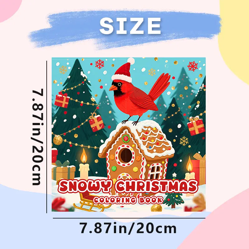 Snowy Christmas coloring book värityskirja