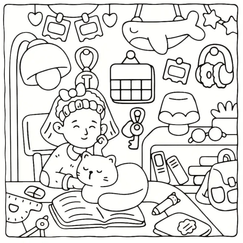 Cat life coloring book värityskirja