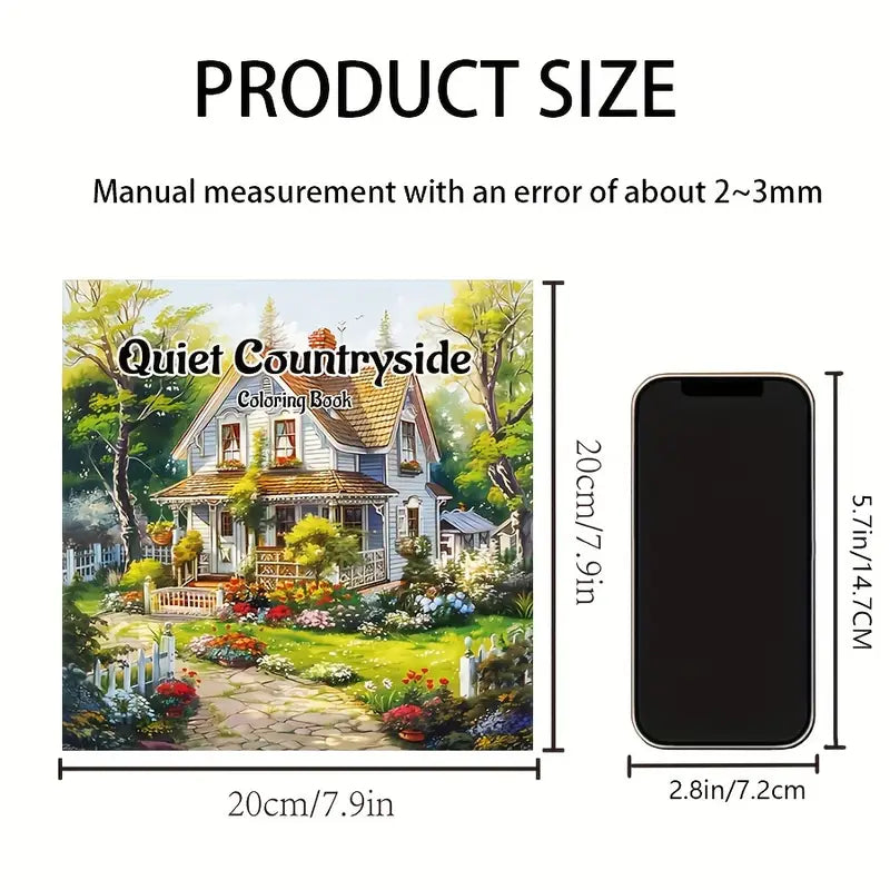 Quiet countryside coloring book värityskirja