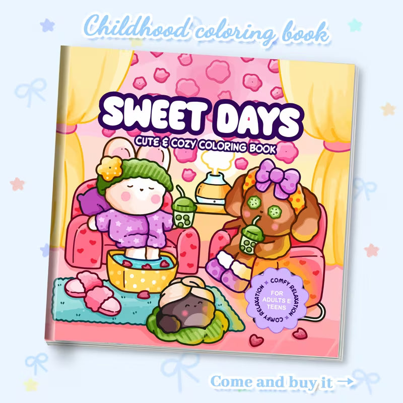 Sweet days coloring book värityskirja 40 pages