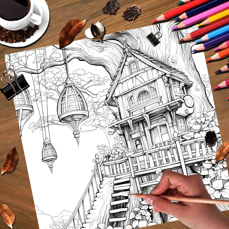 Fairy castle coloring book värityskirja