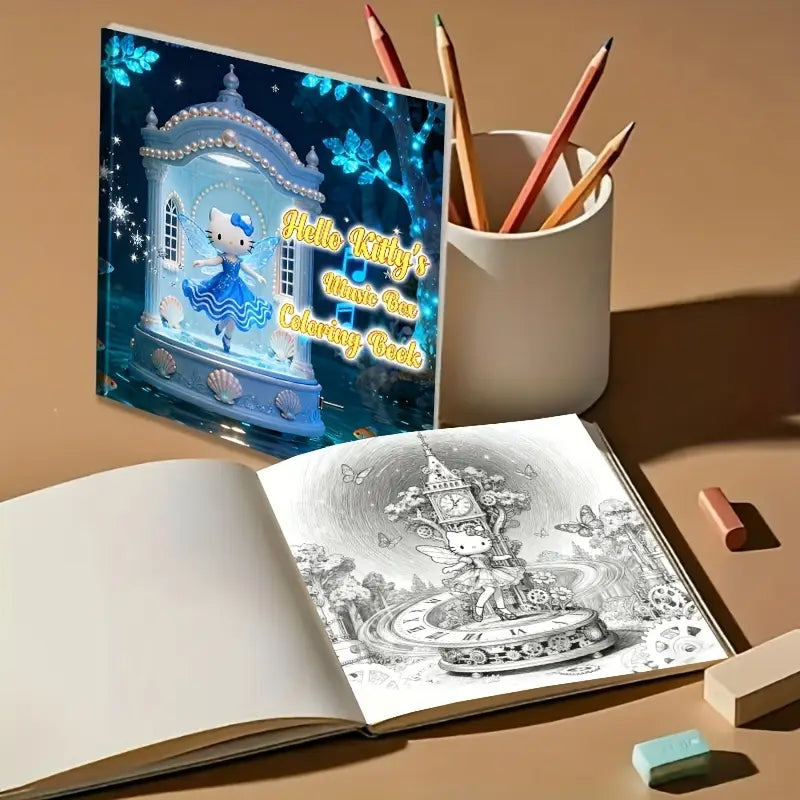 Hello Kitty's Music Box  coloring book värityskirja