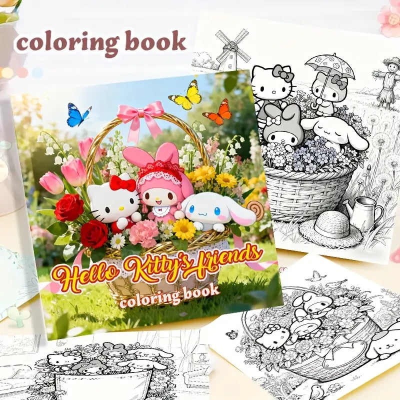 Hello Kitty and Friends coloring book värityskirja