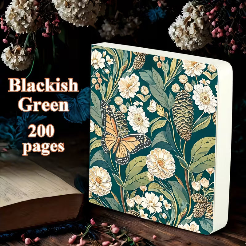 1 kpl perhosaiheinen 200-sivuinen luonnoskirja