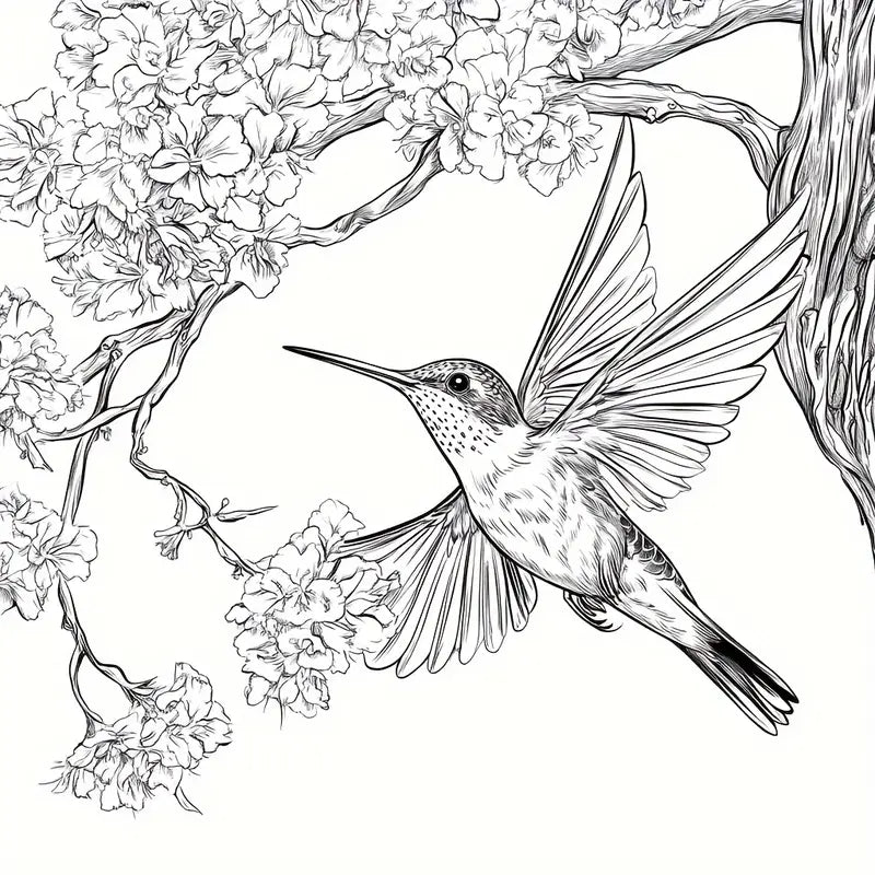 Charming Hummingbird coloring book värityskirja