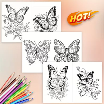 Butterfly Mandala coloring book värityskirja
