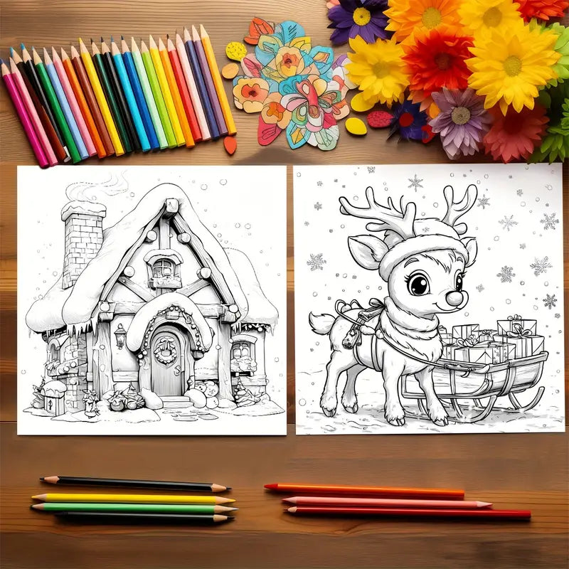 Merry Christmas coloring book värityskirja