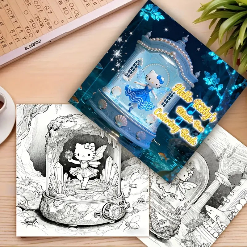 Hello Kitty's Music Box  coloring book värityskirja