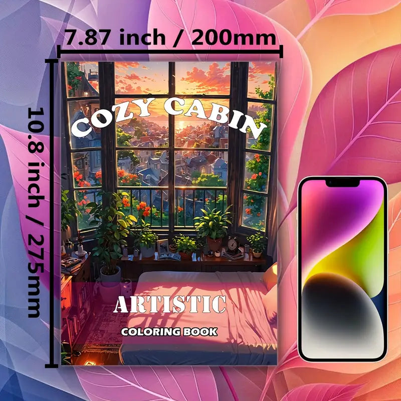 Cozy cabin coloring book värityskirja