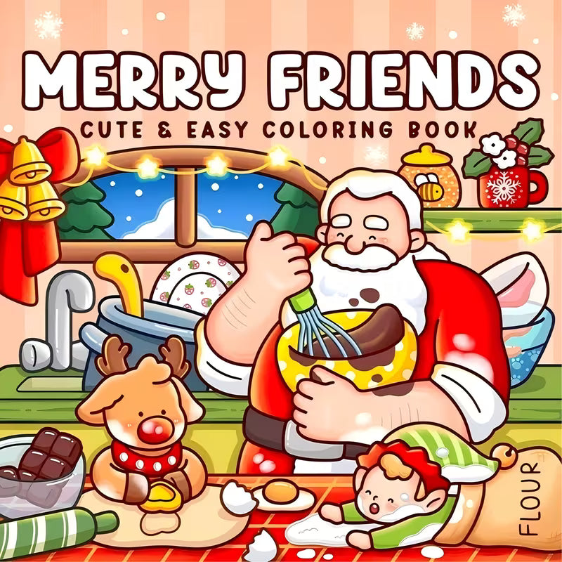 Tulossa pian! Merry Friends -jouluvärityskirja