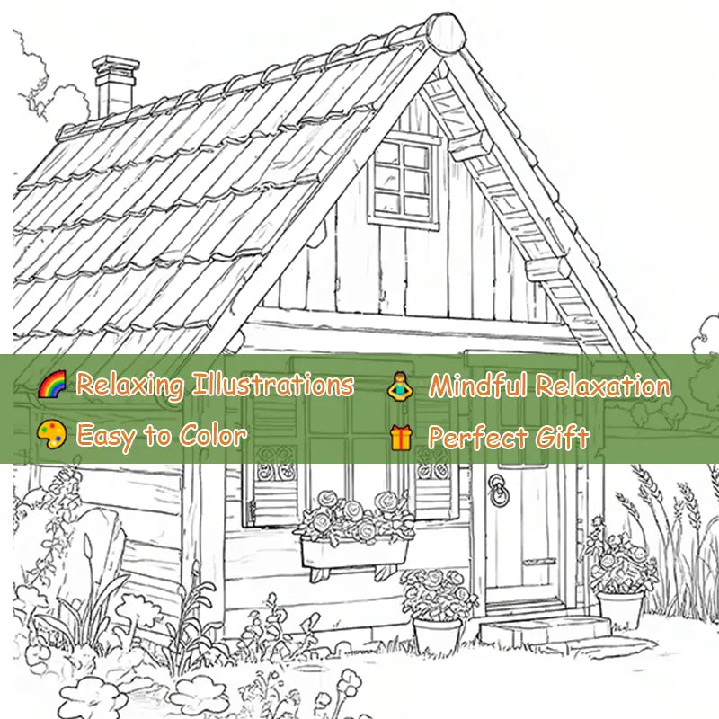 Country hamlet coloring book värityskirja