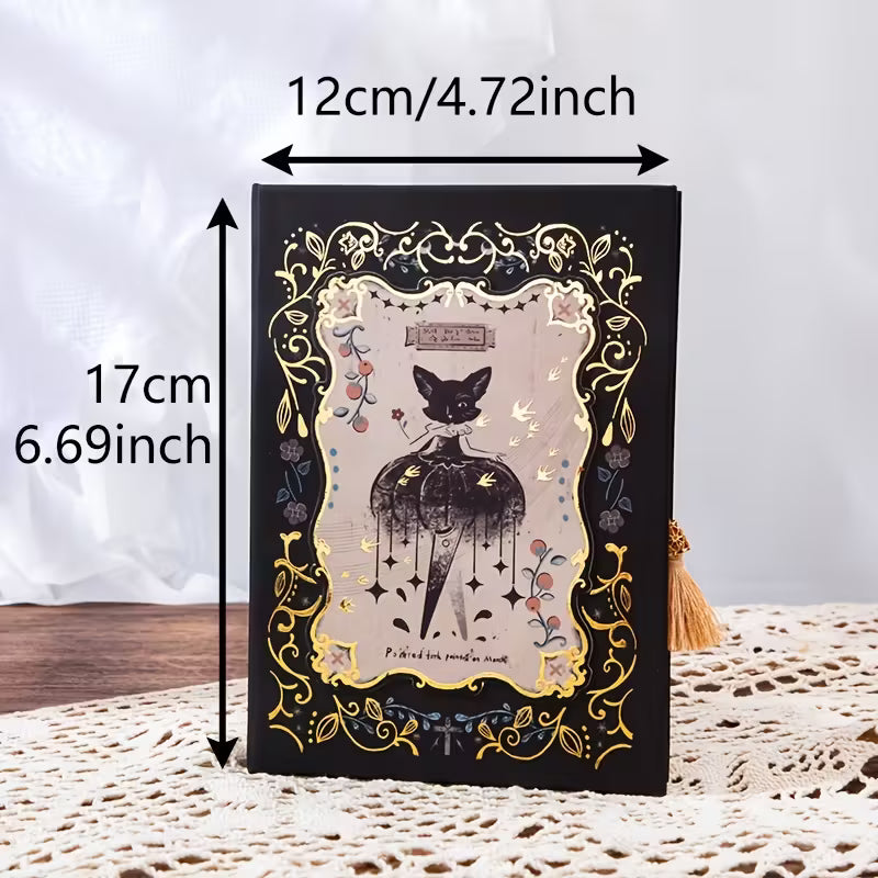 Rabbit Gothic Fairy Tale Labyrinth -sarjan 36K kovakantinen muistikirja 224 sivua, paksua paperia