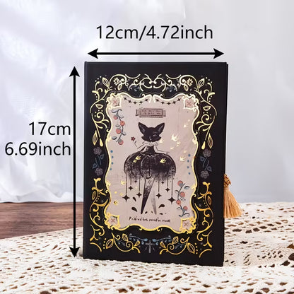 Gothic Fairy Tale Labyrinth -sarjan 36K kovakantinen muistikirja 224 sivua, paksua paperia