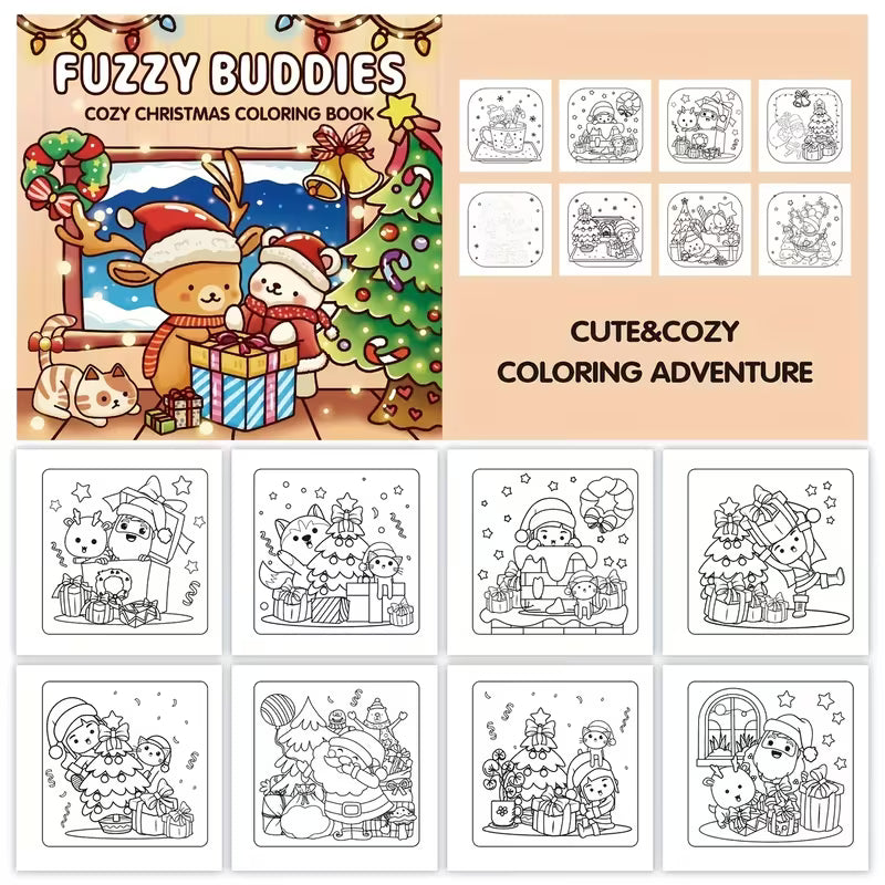 Fuzzy buddies coloring book värityskirja