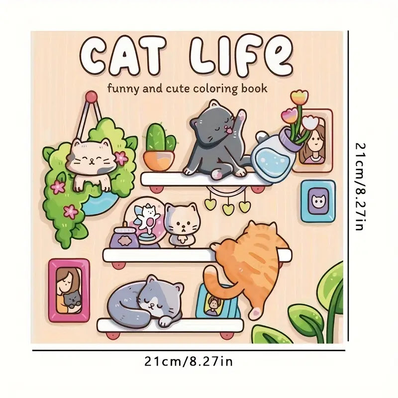 Cat life coloring book värityskirja