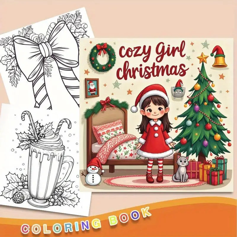 Cozy Girl Christmas coloring book Värityskirja