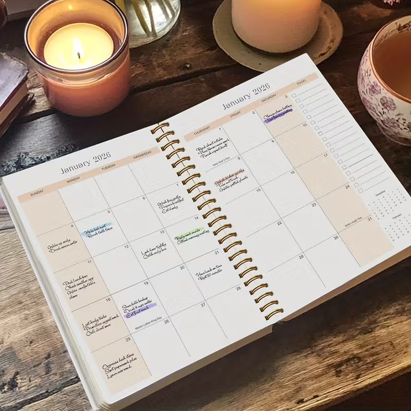 1 kpl 2026 kuukausikalenteri A5