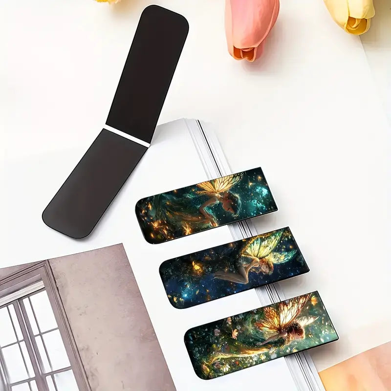 1 kpl magneettisia kirjanmerkkejä keijuteemalla