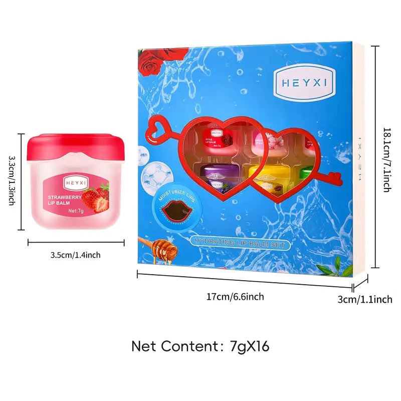 1kpl Heyxi hedelmänmakuinen huulivoidesarja - satunnainen