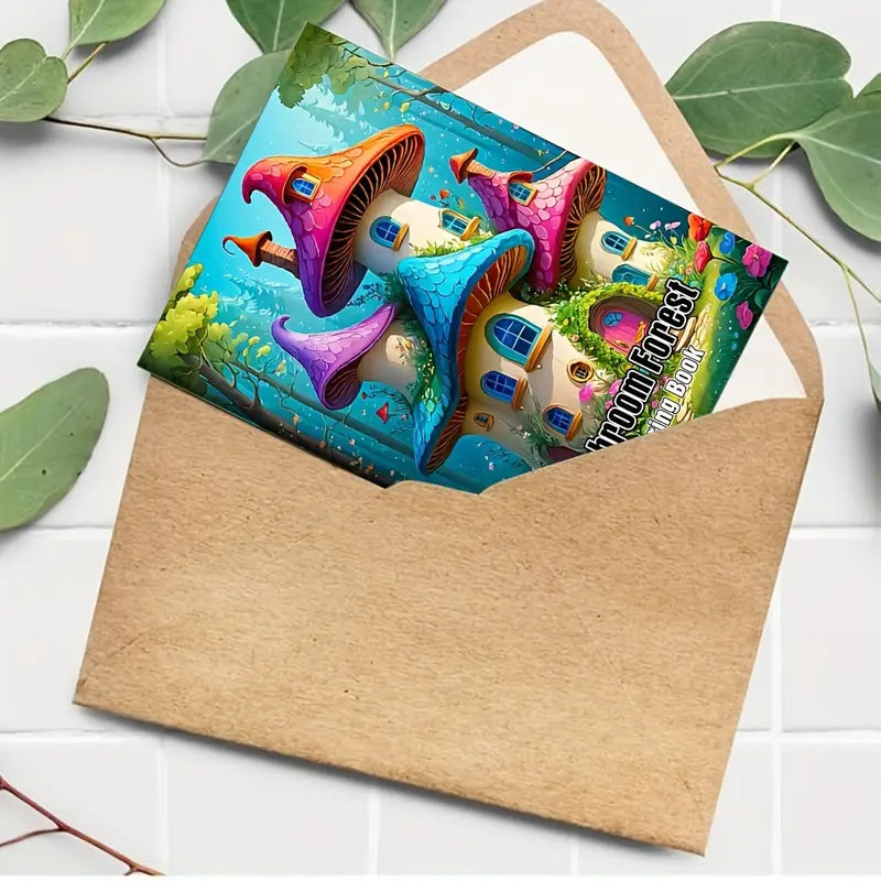 Mushroom Forest coloring book värityskirja