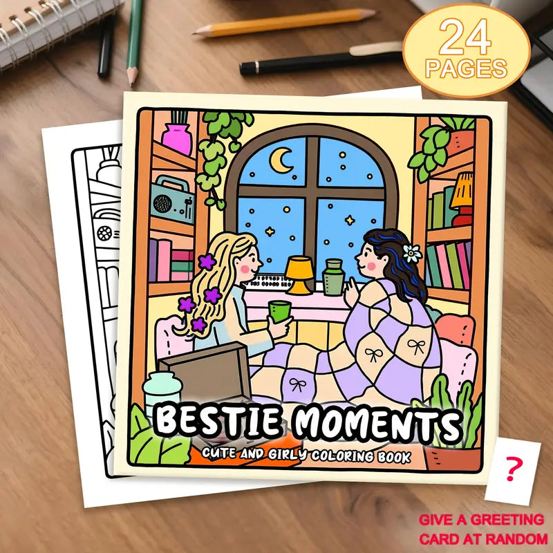 Bestie moments coloring book värityskirja