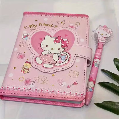 1 setti Sanrio-muistikirja ja -kynäsetti